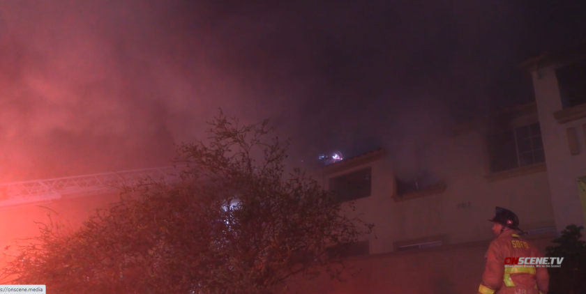 A fire in a Linda Vista apartment early Wednesday displaced four residents, fire officials said.