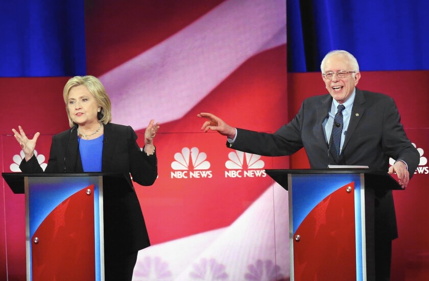 Hillary Clinton and Bernie Sanders fiercely argued over gun control, healthcare and other issues in the final Democratic debate before the Iowa caucuses.