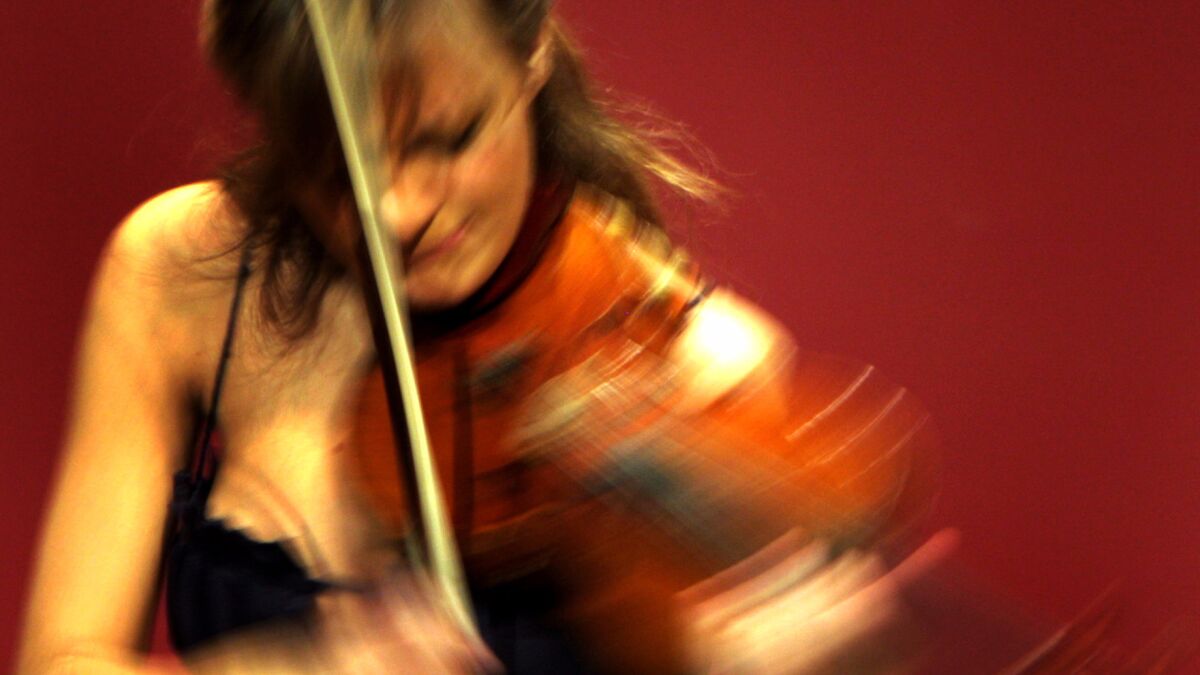 Nicola Benedetti, who was soloist at the Holywood Bowl on Tuesday night, in her L.A. debut at Pepperdine University in 2008.