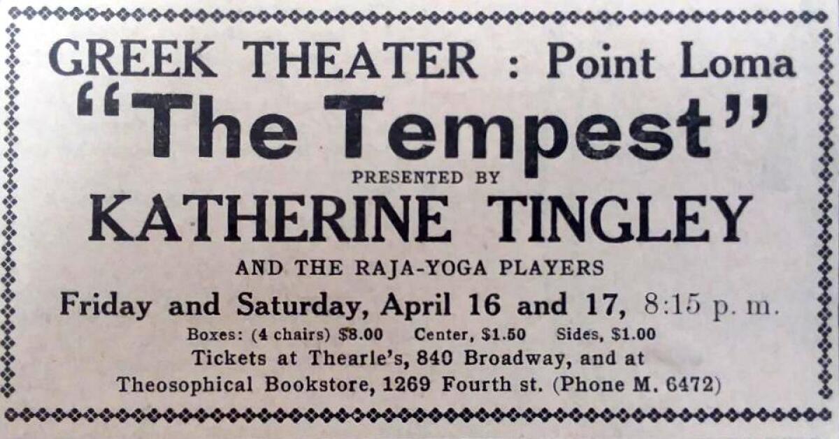 An ad for "The Tempest" as it appeared in The Beach News in 1926.
