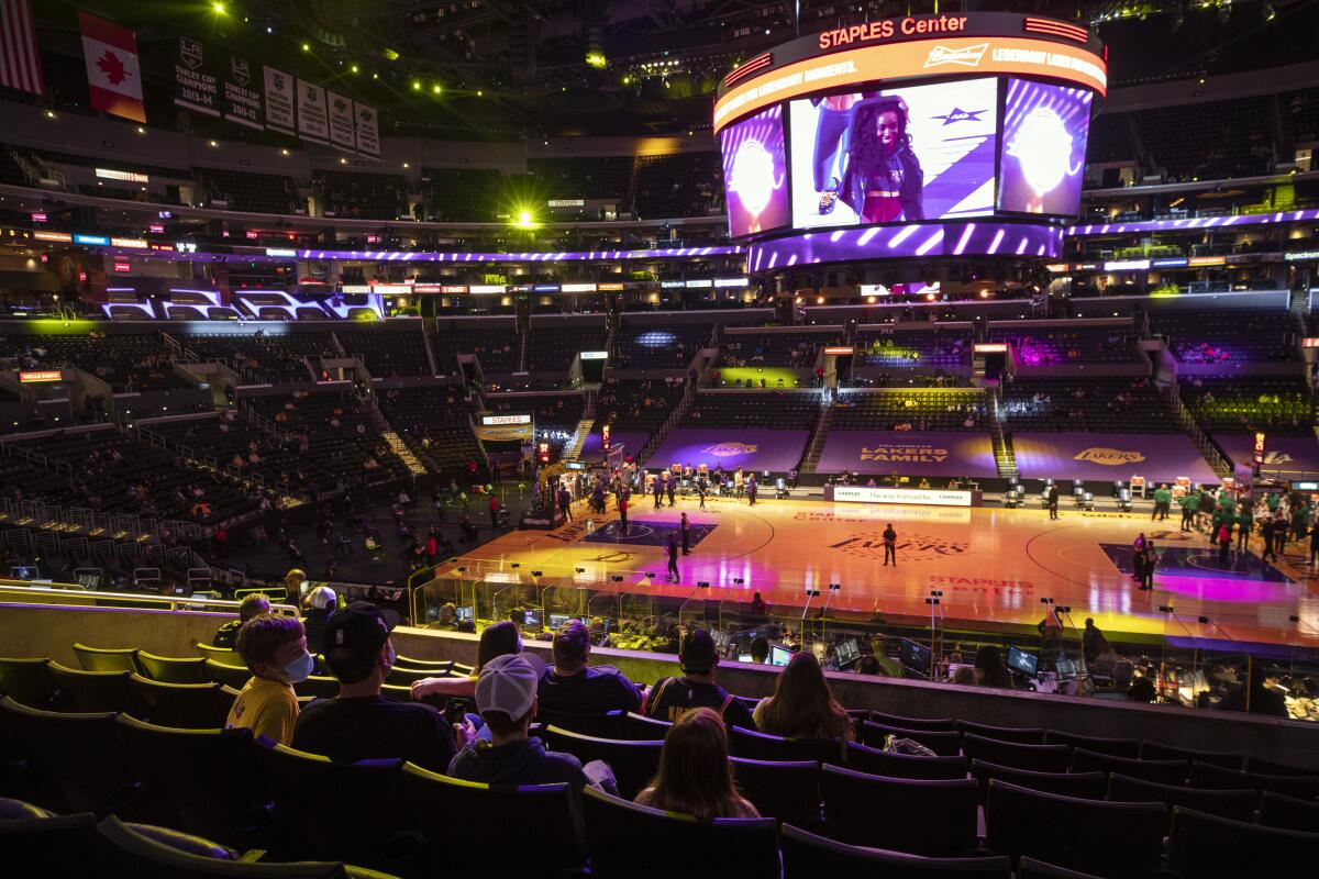 For the first time in more than a year, fans were allowed to attend a game at Staples Center on Thursday. 