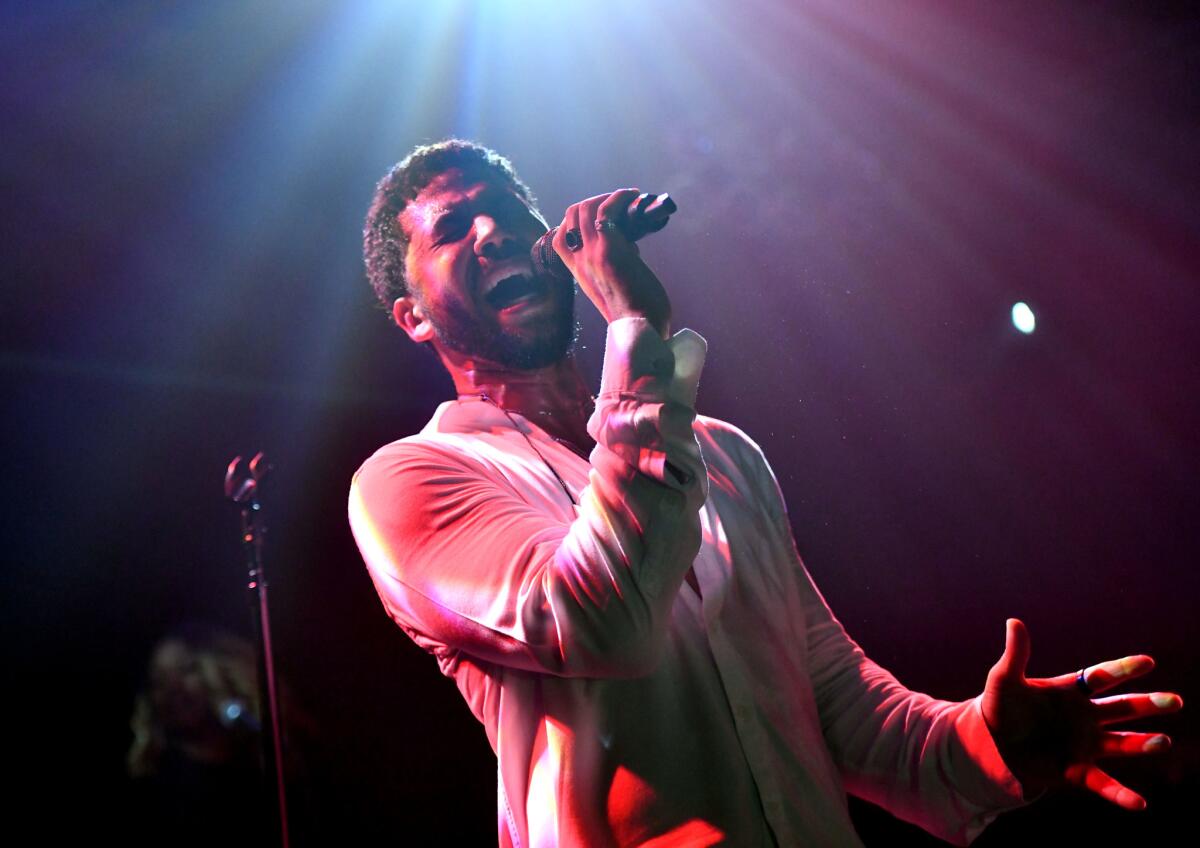 Jussie Smollett performs at the Troubadour in West Hollywood on Feb. 2.