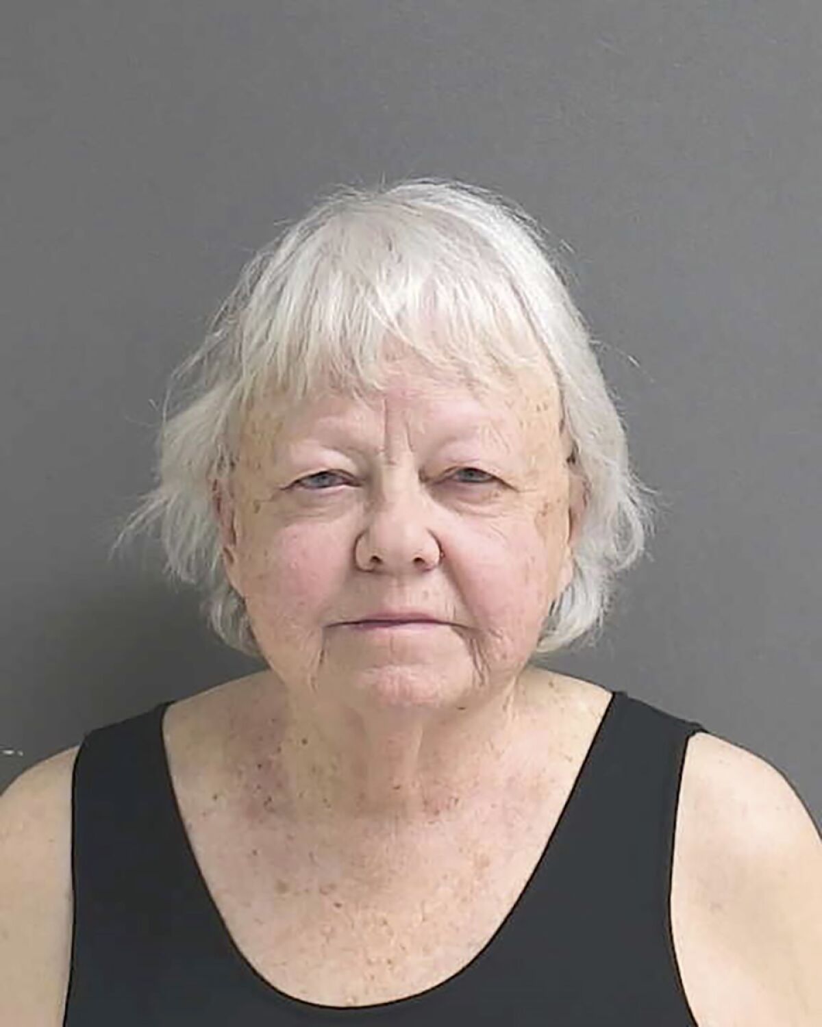 An older woman with white hair