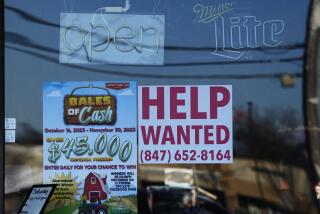 A "Help Wanted" sign is displayed at a restaurant in Buffalo Grove, Ill., Thursday, Jan. 18, 2024. On Thursday, Feb. 22, 2024, the Labor Department reports on the number of people who applied for unemployment benefits last week. (AP Photo/Nam Y. Huh)