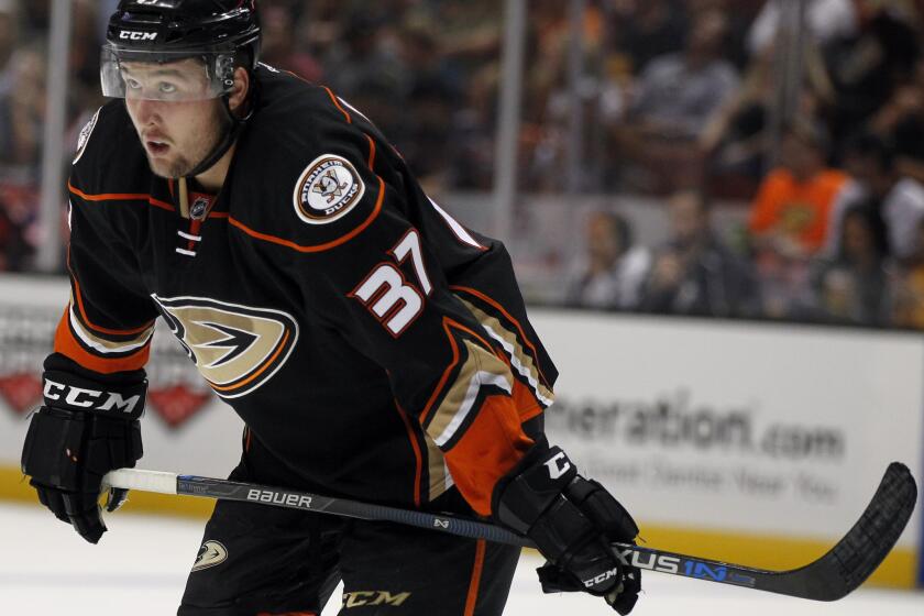 Forward Nick Ritchie was called up by the Ducks with defenseman Simon Despres out with concussion symptoms.