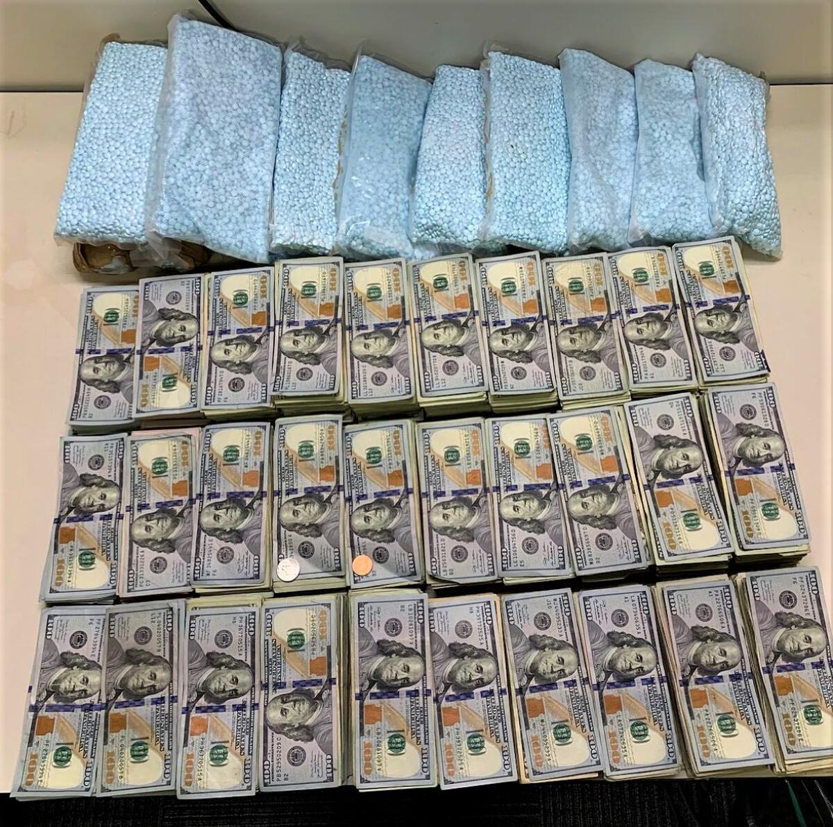 CMPD announced Friday its Special Investigations Unit had confiscated $138,000 and 60,000 fentanyl pills, arresting three.