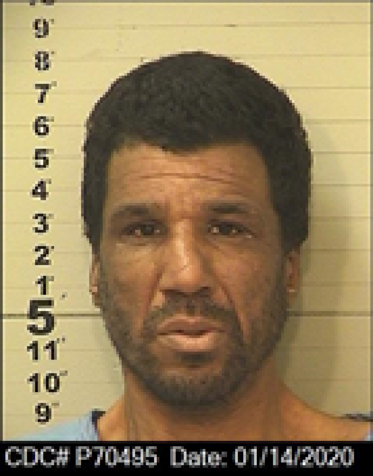 Joshua Rudiger, 42, is suspected of attacking a fellow inmate at the California Health Care Facility in Stockton.