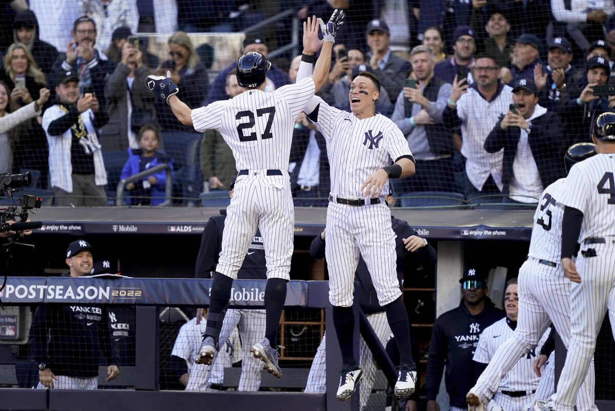 Yankees Beat Guardians To Punch Ticket Into Alcs Los Angeles Times