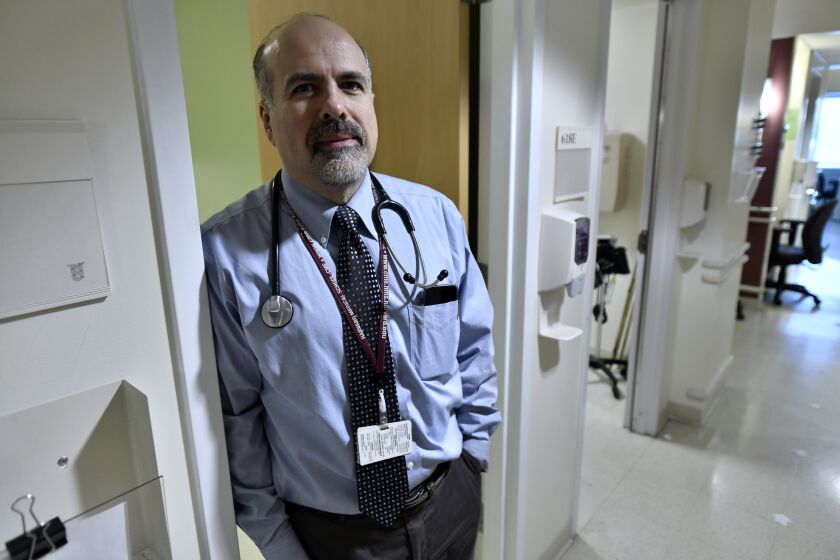 BOSTON, 2/12/2020 - Dr. Rafael Campo, is the poetry editor of JAMA and a physician at Harvard Medical School, and a general practitioner at Beth Israel Deaconess Medical Center in Boston. (Josh Reynolds / For The Times)