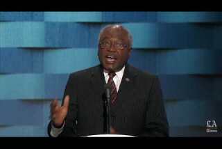 Rep. James E. Clyburn of South Carolina speaks at the Democratic National Convention