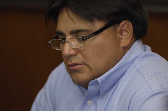 Leopold Caudillo during a Coliseum Commission meeting in July 2011. Caudillo was charged with conflict of interest for directing Coliseum business to a private firm he founded.