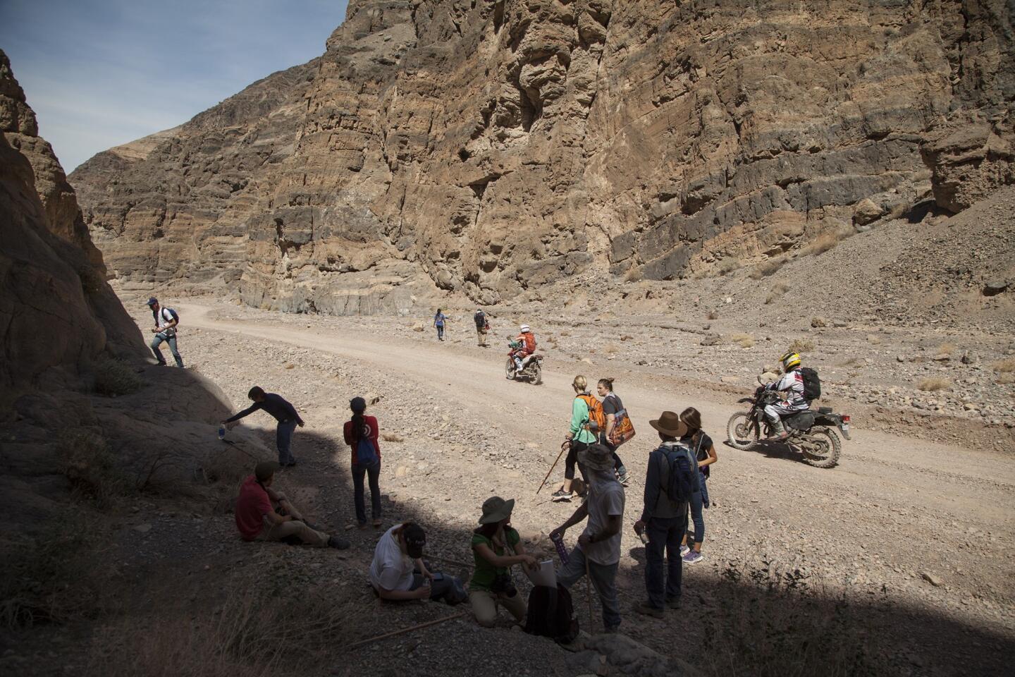 Geography students in Titus Canyon