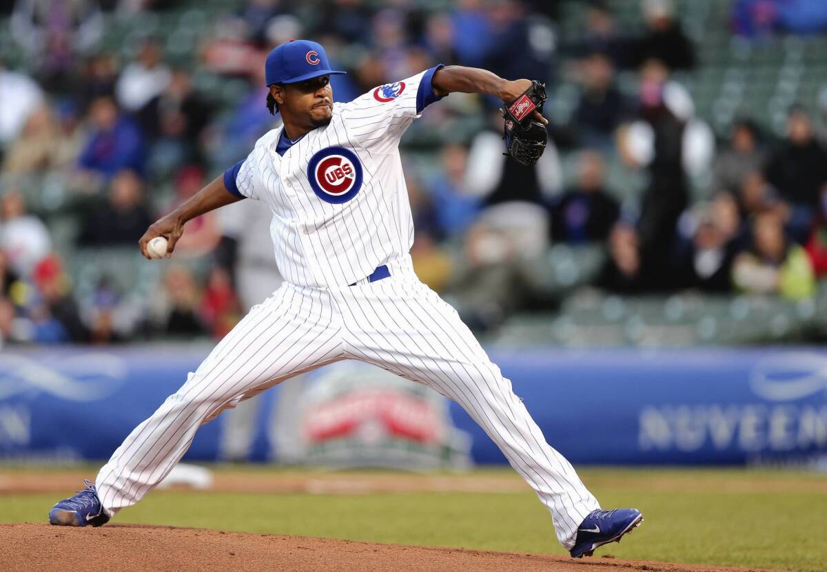 Edwin Jackson with the Cubs in 2014.