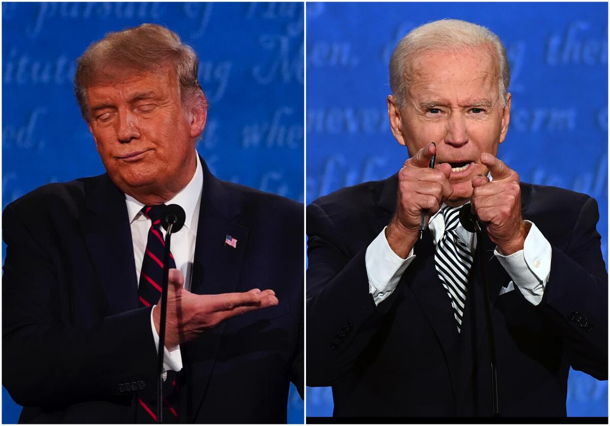 President Donald Trump and Democratic nominee Joe Biden face off in Cleveland, Ohio for the first 2020 presidential debate.