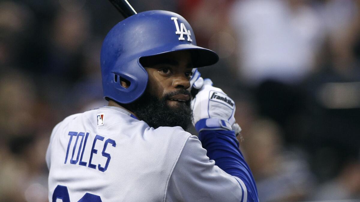 Andrew Toles hit five homers in 31 games before undergoing season-ending surgery for a torn anterior cruciate ligament.