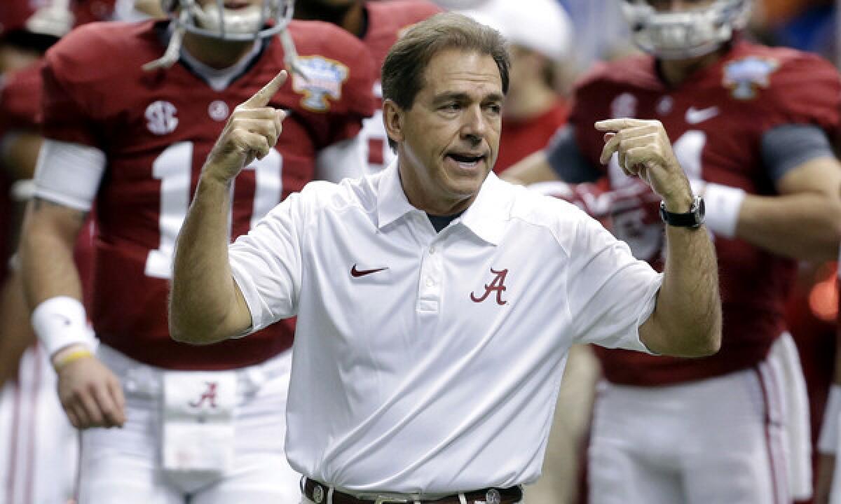 Alabama Coach Nick Saban has lobbied for a potential rule change that calls for 10 seconds to be run off the play clock before the ball can be snapped.