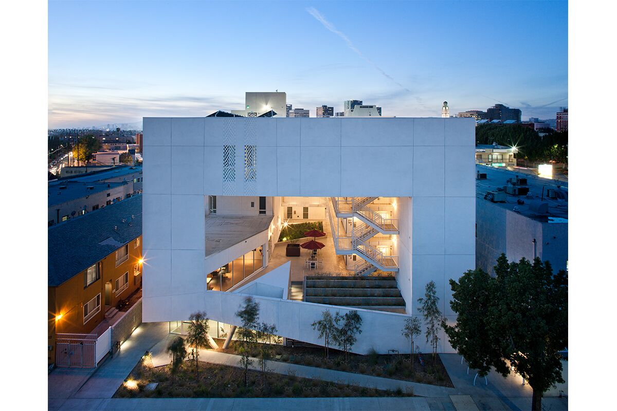 An affordable veterans housing complex called the Six, by L.A. architects Brooks + Scarpa.