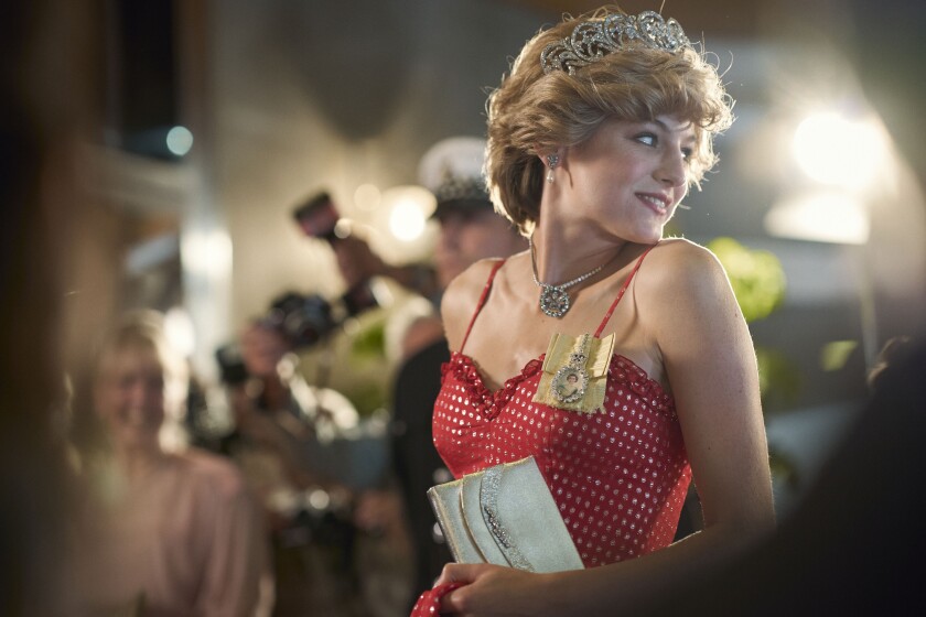 Emma Corrin's portrayal of Princess Diana in the fourth season of "The Crown" earned her a Golden Globe nomination. 