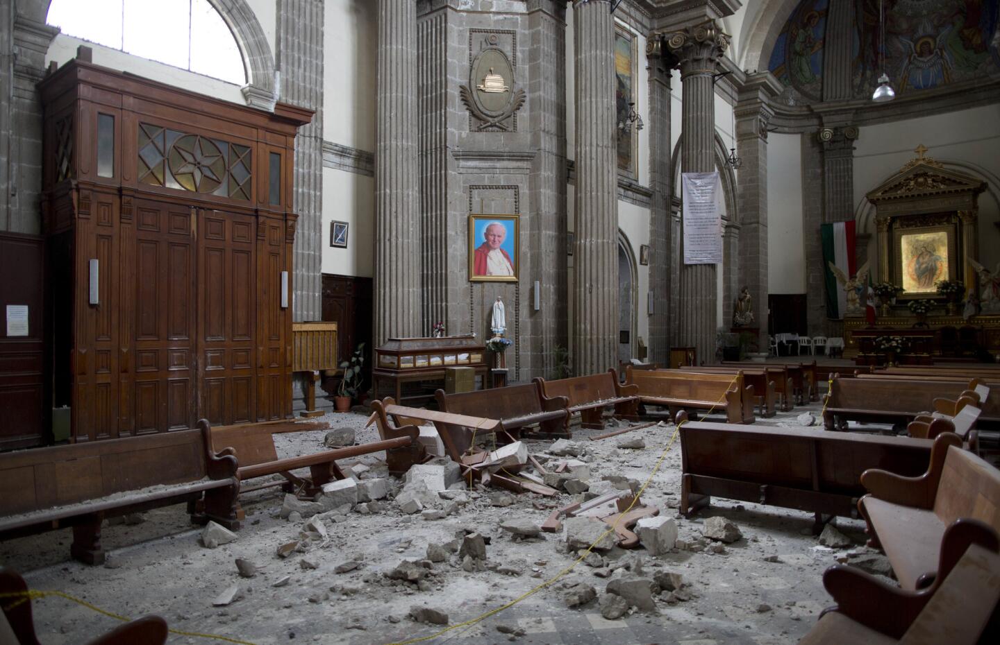 Churches damaged in Mexico earthquake