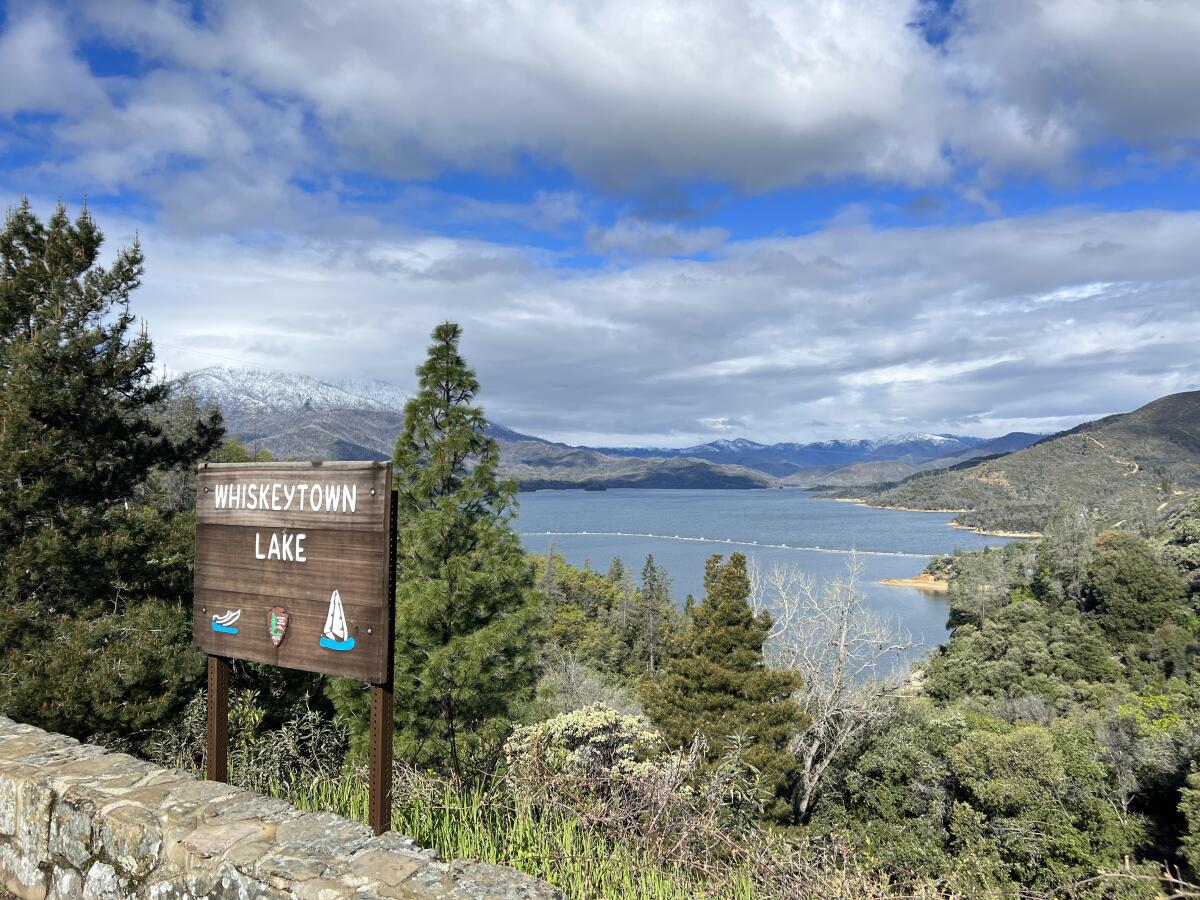 A photo of Whiskeytown Lake.