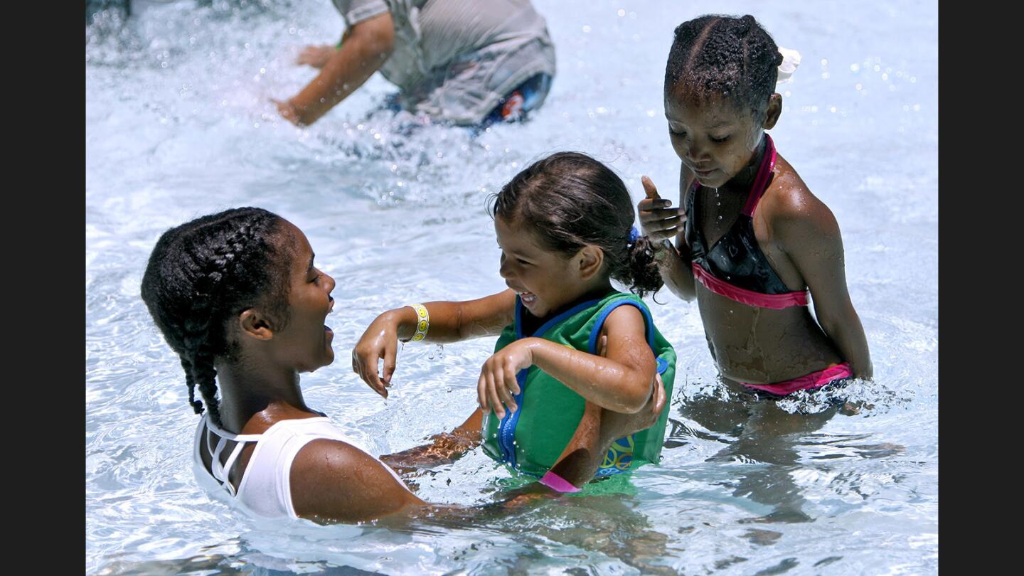 Photo Gallery: Heat wave brings people from near and far to the Verdugo Aquatic Center