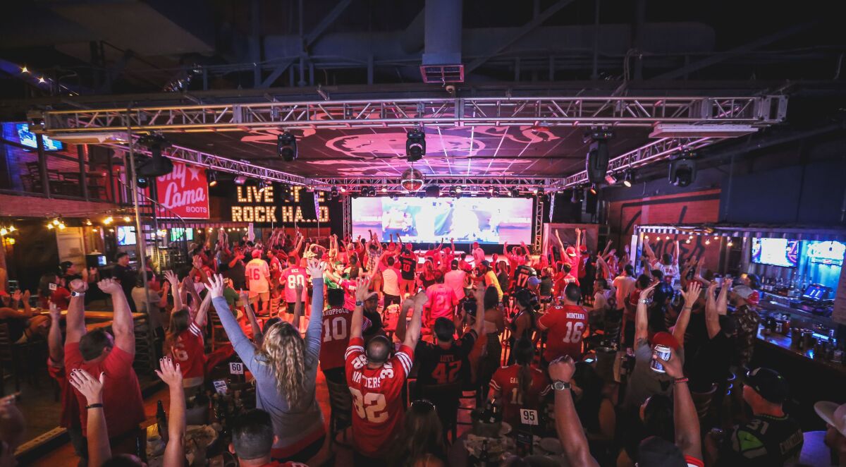 Catch Super Bowl LIV at Moonshine Beach, the official home of San Francisco 49ers football.