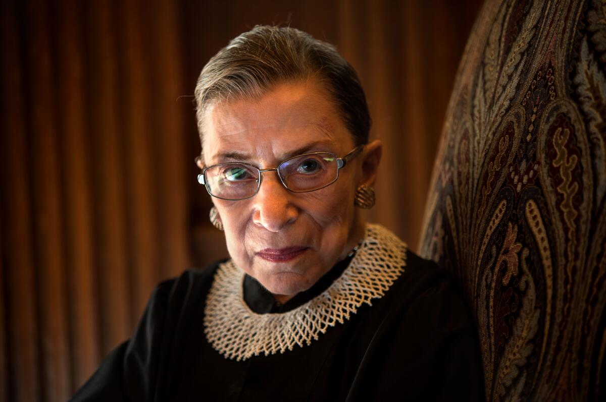 Supreme Court Justice Ruth Bader Ginsburg, shown in 2013, died Friday evening.