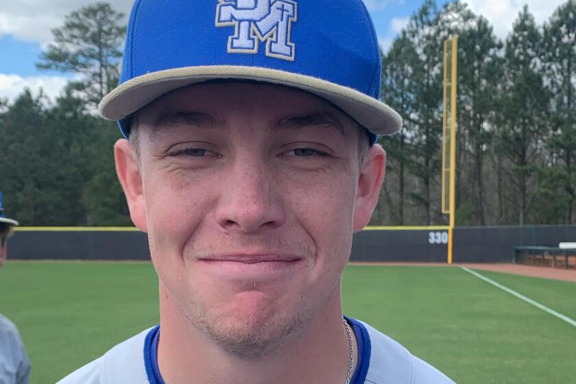 Collin Clarke of Santa Margarita struck out 12 in six shutout innings on Wednesday in Cary, N.C.
