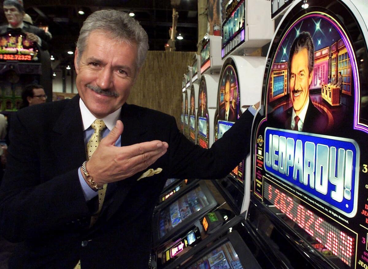 Alex Trebek, seen here in 2000