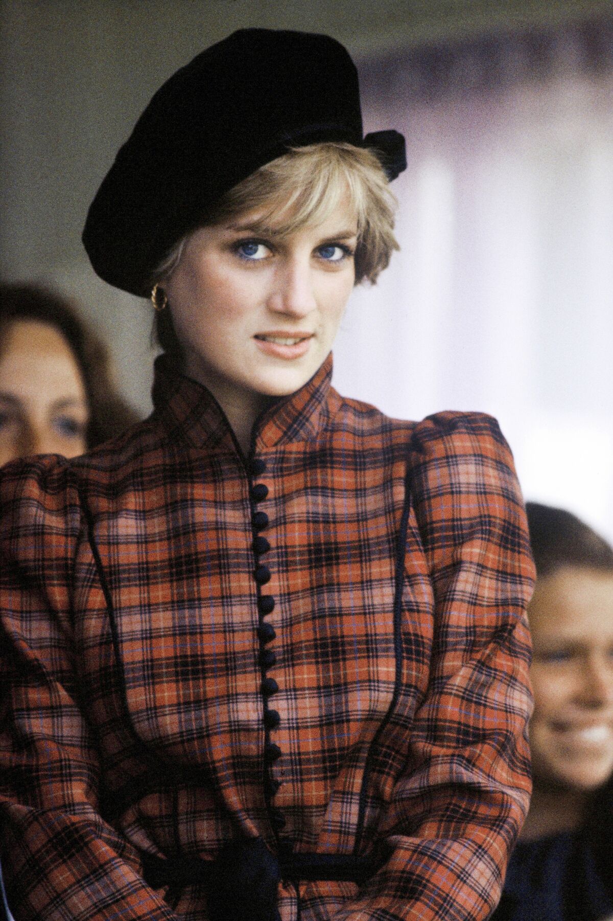 September 1981: Newlywed Princess Diana wears fashionable plaid to the Braemar Gathering.