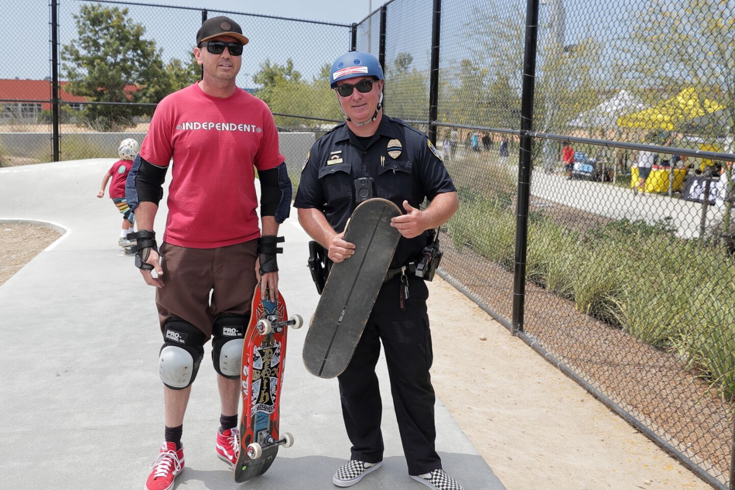 Cory Devinenport with SD police officer Chad Crenshaw