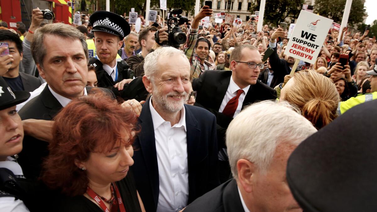 British Labor Party leader Jeremy Corbyn on Tuesday indicated that he won't step down as head of the main opposition party.