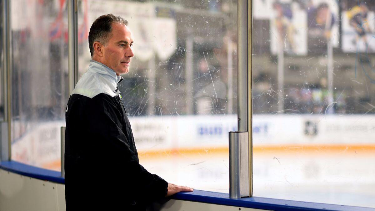 New Kings head coach John Stevens at the El Segundo practice facility.