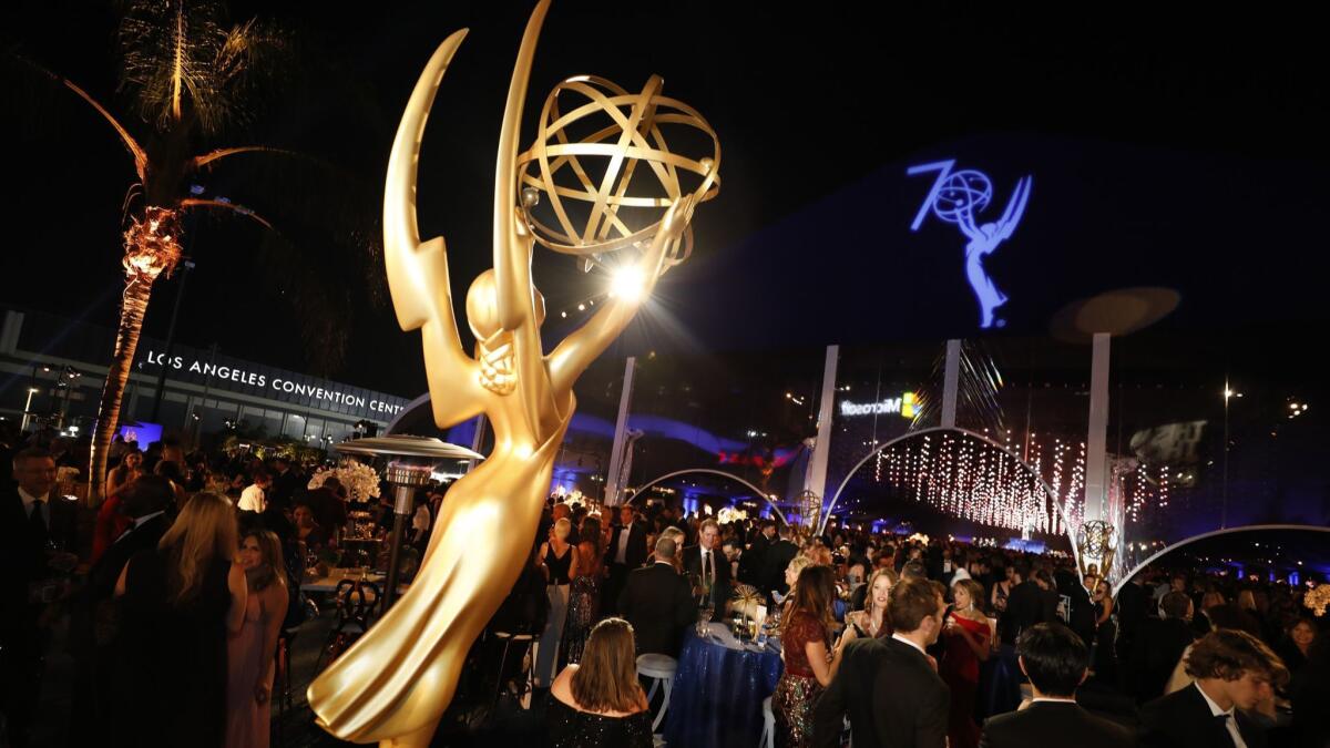 The scene at the Governors Ball on the L.A. LIVE Event Deck after the 70th Primetime Emmy Awards in Los Angeles.