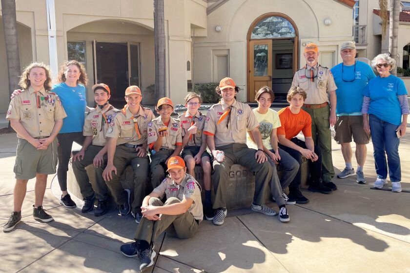 Carpenter’s Fellowship members with Scouts BSA Troop 680 members