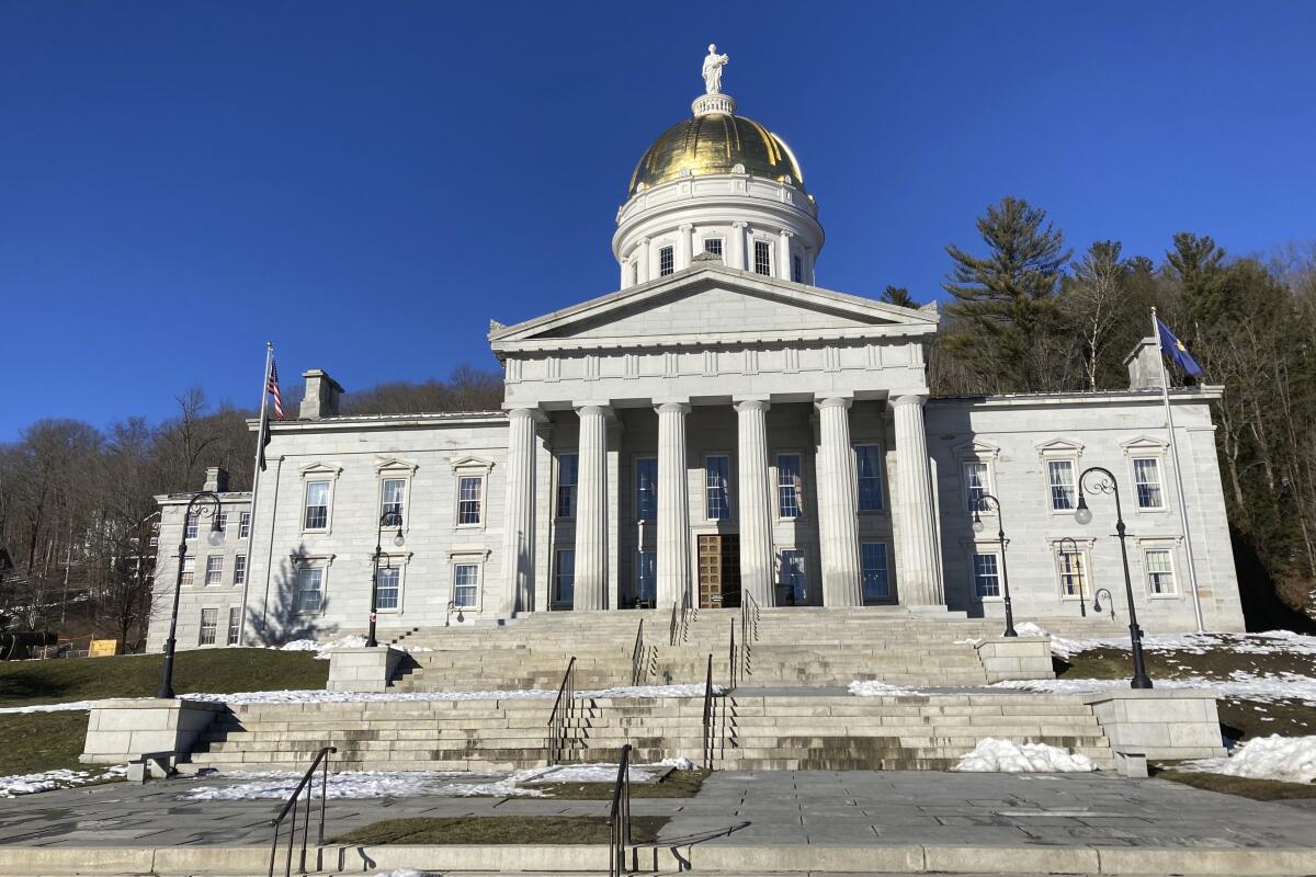 La sede de la Legislatura de Vermont en Montpelier, el 14 de febrero de 2023.
