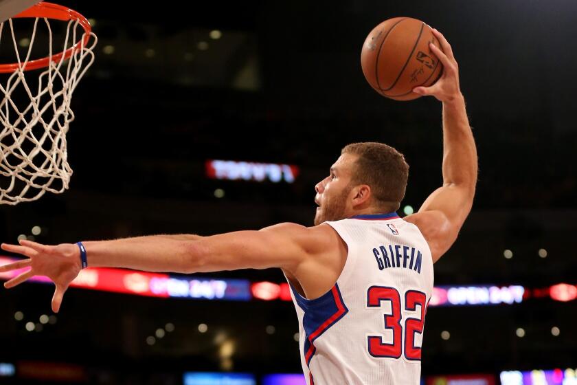 Blake Griffin finished with 39 points on 13-for-23 shooting during the Clippers' 118-111 victory over the Lakers on Friday night.