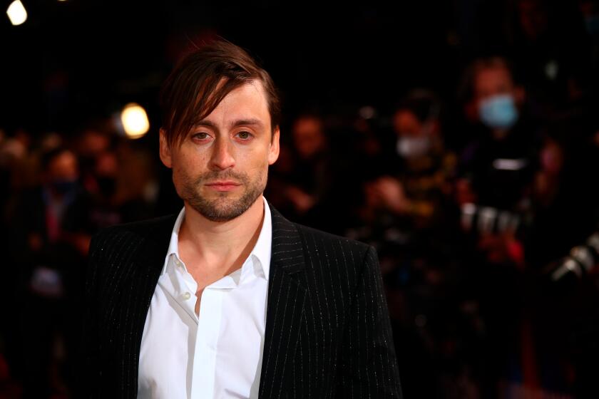 Kieran Culkin poses for photographers upon arrival at the premiere of 'Succession' during the 2021 BFI London Film Festival in London, Friday, Oct. 15, 2021. (Photo by Joel C Ryan/Invision/AP)