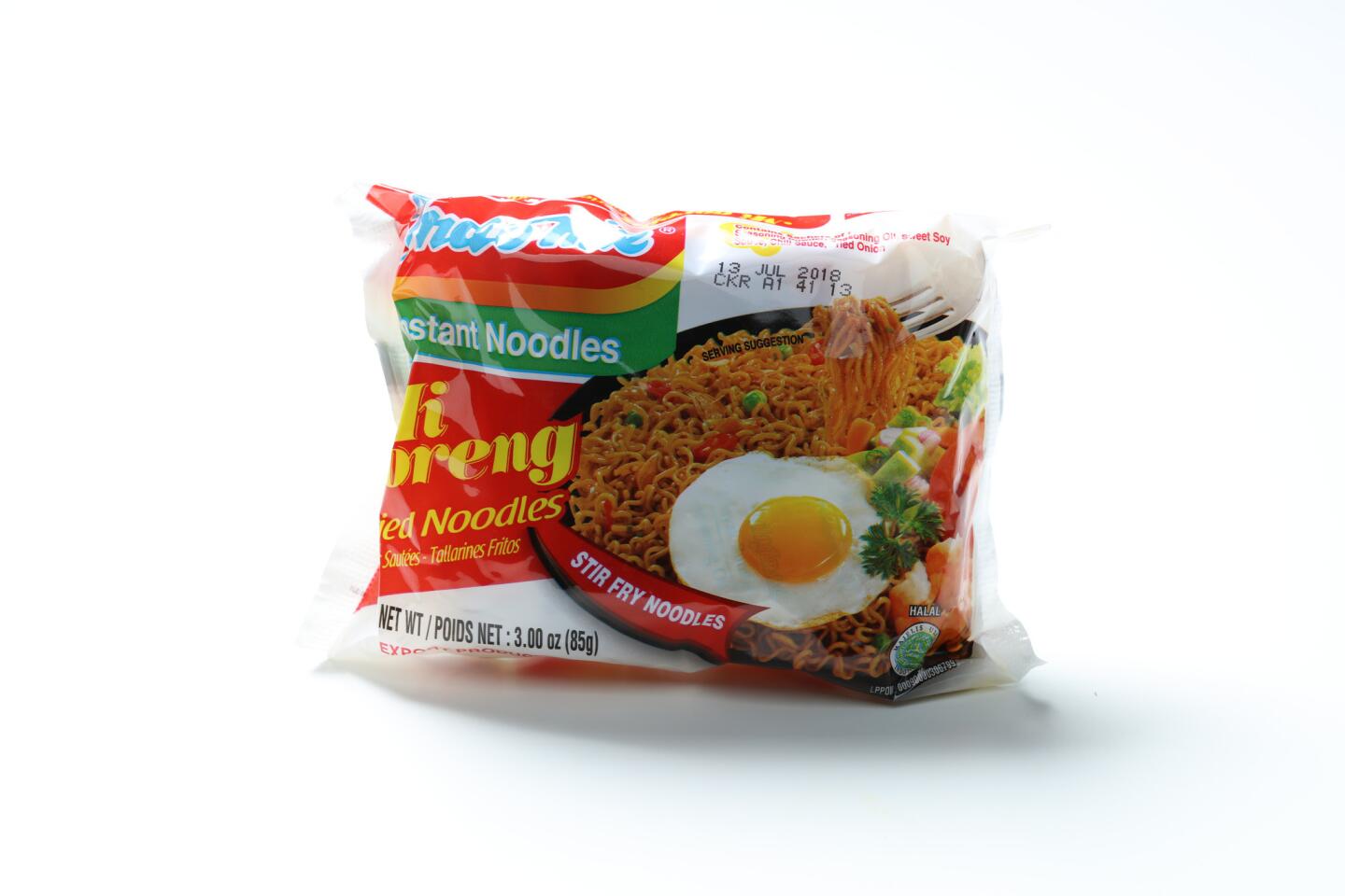 Indomie Mi Goreng from Indonesia, a take on the street food fried noodles.