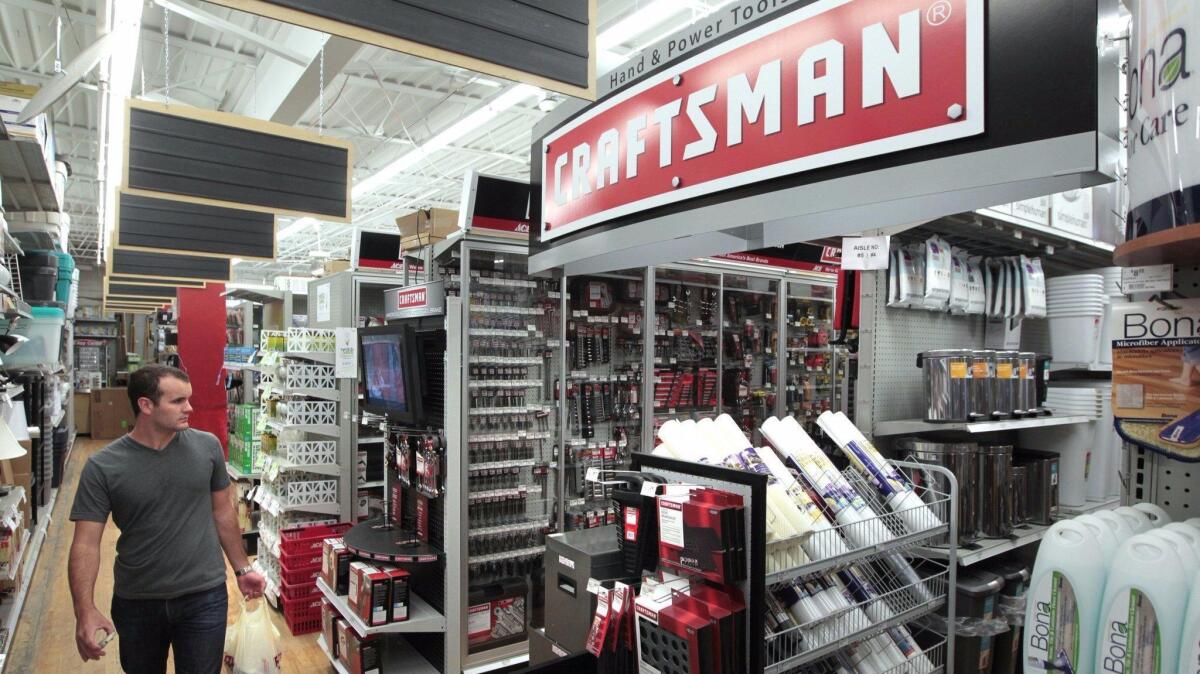 About 90% of Craftsman products are sold through Sears, Kmart and Sears Hometown stores.