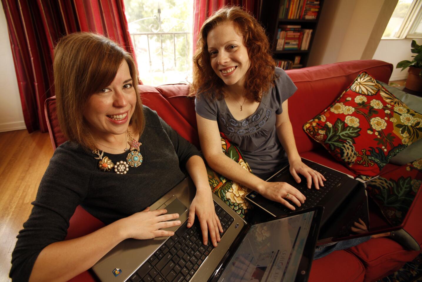 "Never met a word count she didn't exceed, in life and in work." --Heather Cocks, right, co-author of the young adult novel "Messy" (Jessica Morgan, left)