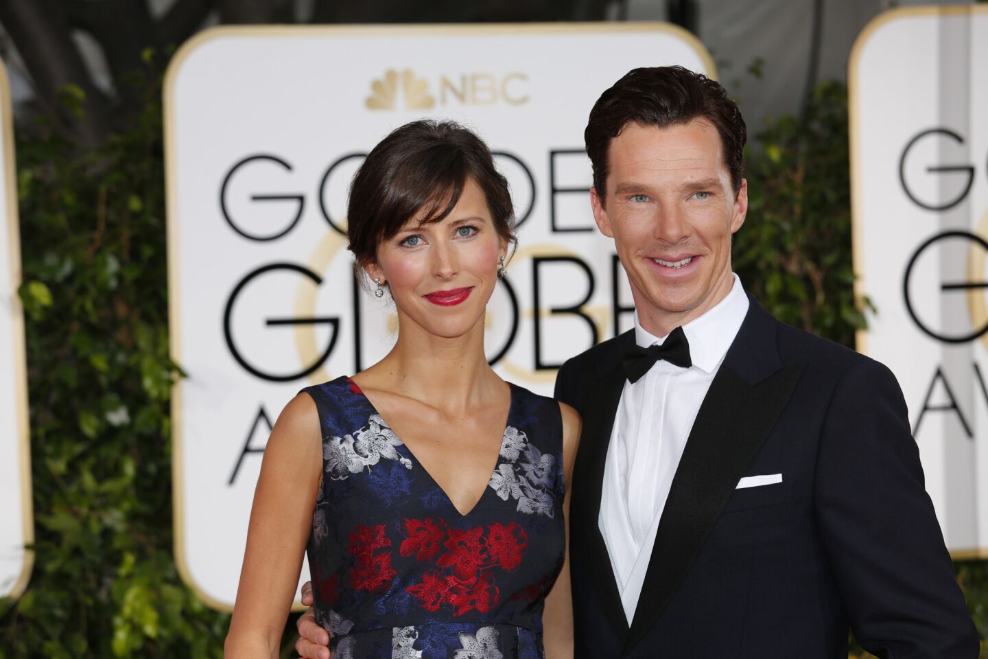 Cumberbatch, shown with Sophie Hunter at the 2015 Golden Globes, will soon be seen opposite Johnny Depp in "Black Mass," and was recently announced as the star of Marvel Studios' "Doctor Strange," set for a 2016 release. He'll also reprise his "Sherlock" role in 2016.