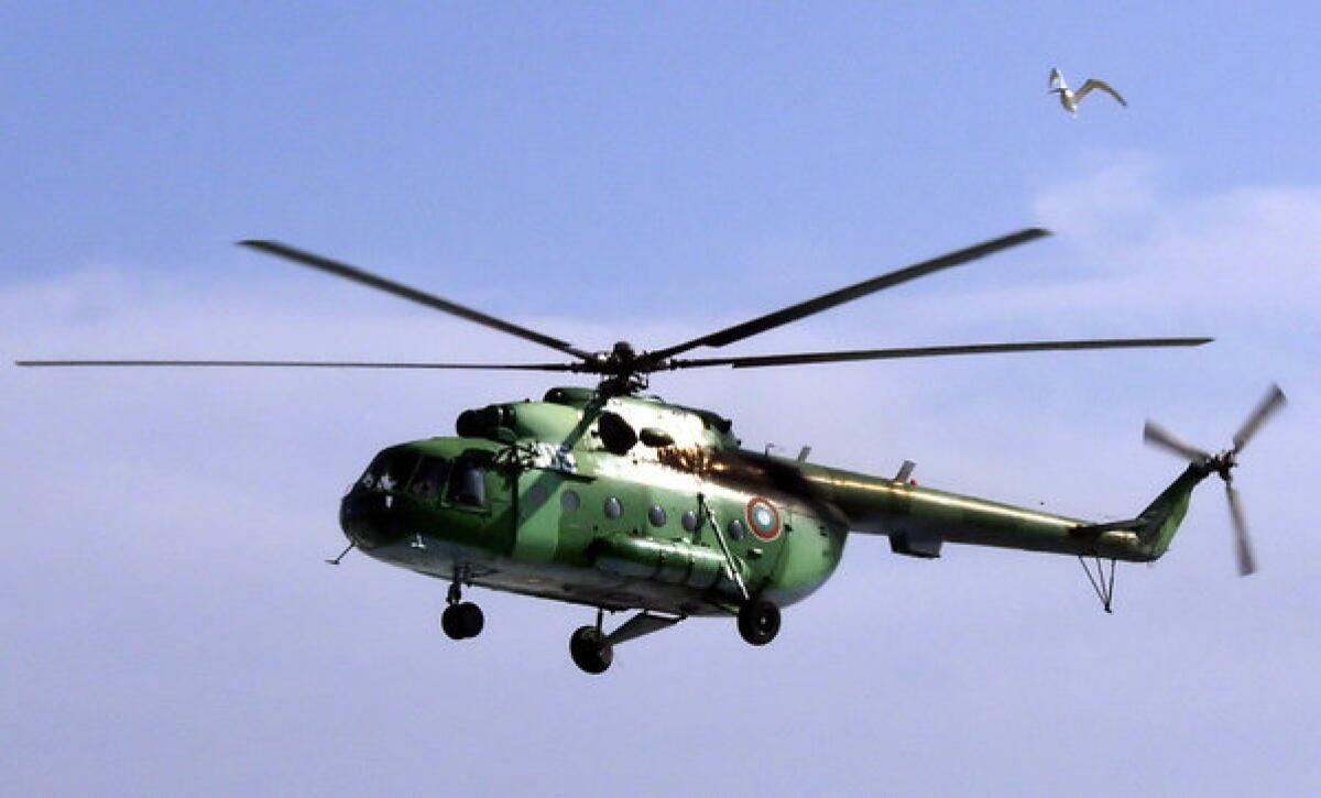 A Russian-built Mi-8 helicopter like this one crashed, killed at least 19 people.