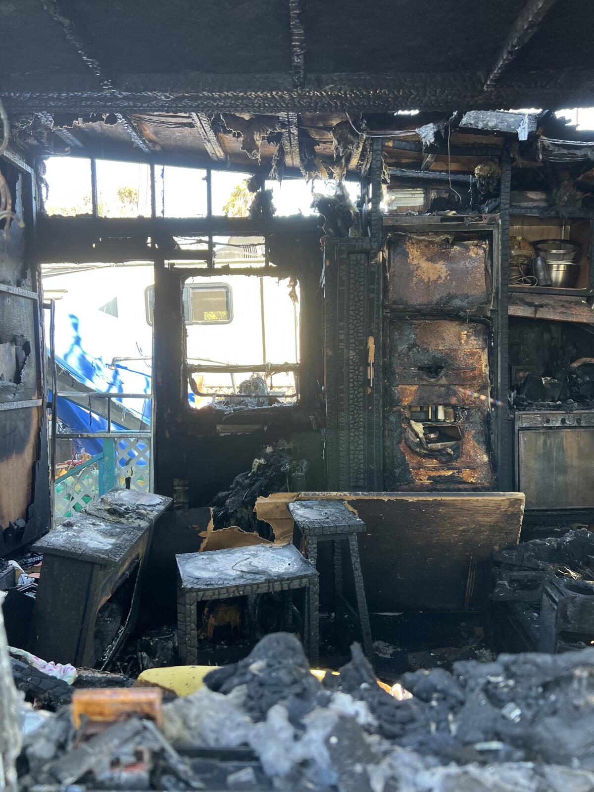 More of the interior damage that made the trailer completely uninhabitable for Michelle Martin and her mother, Lynn.