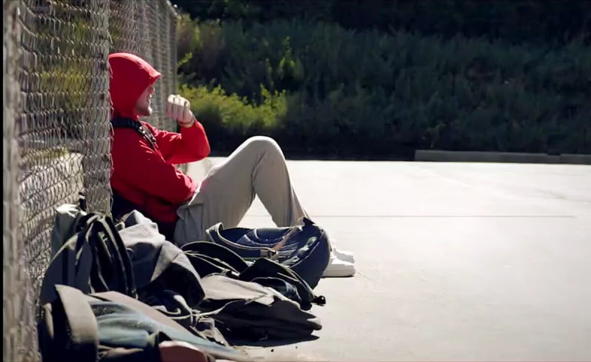 A shot from a video produced on the Mending Matters therapy program that reaches out to students in need in area schools.