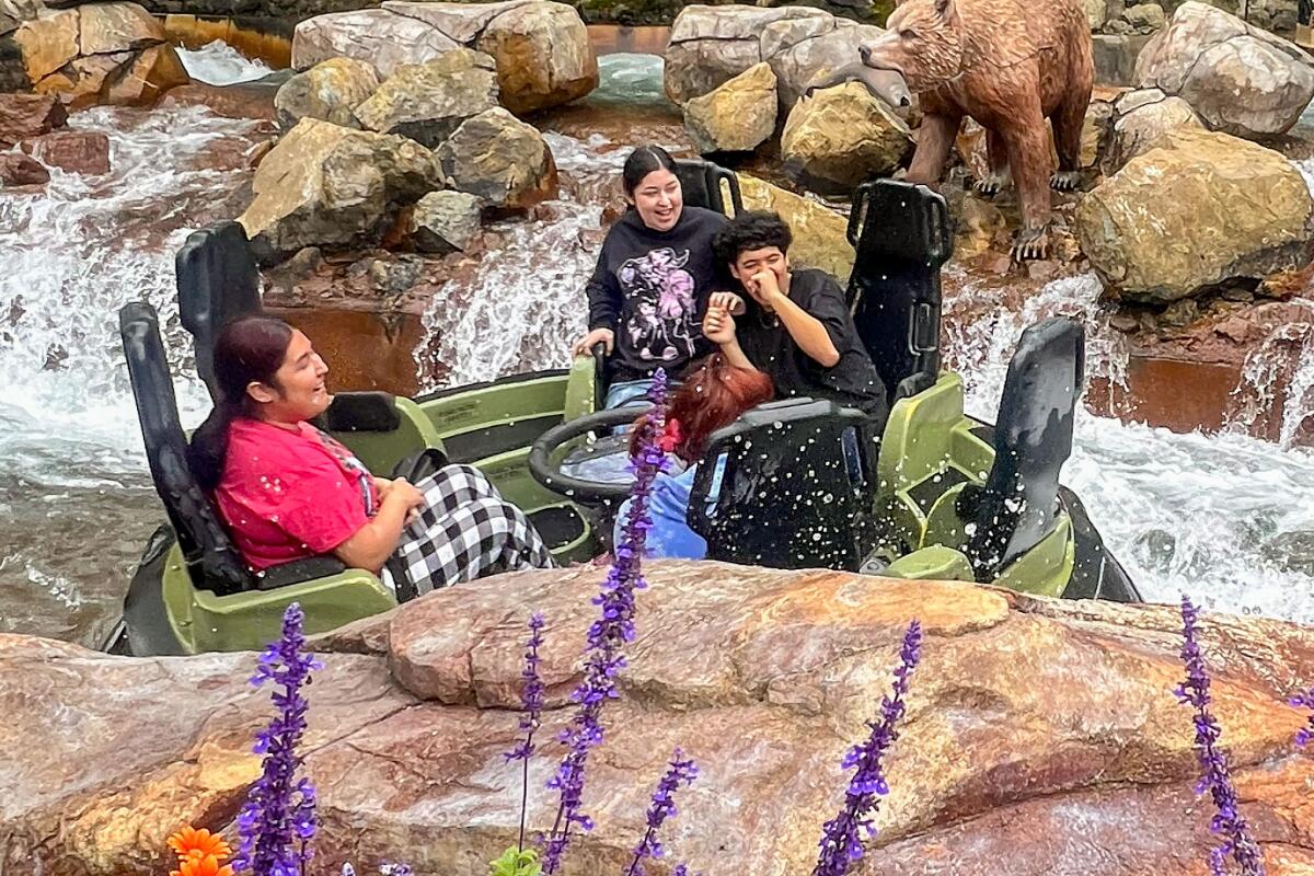 The Calico River Rapids Bear and Riders at Knott's Berry Farm.