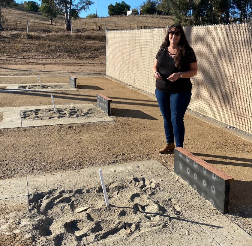 Dawn Perfect, executive director of the Ramona Parks and Recreation Association, at the horseshoe concourse.