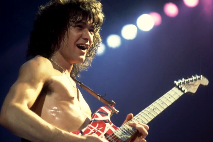 Eddie Van Halen playing guitar