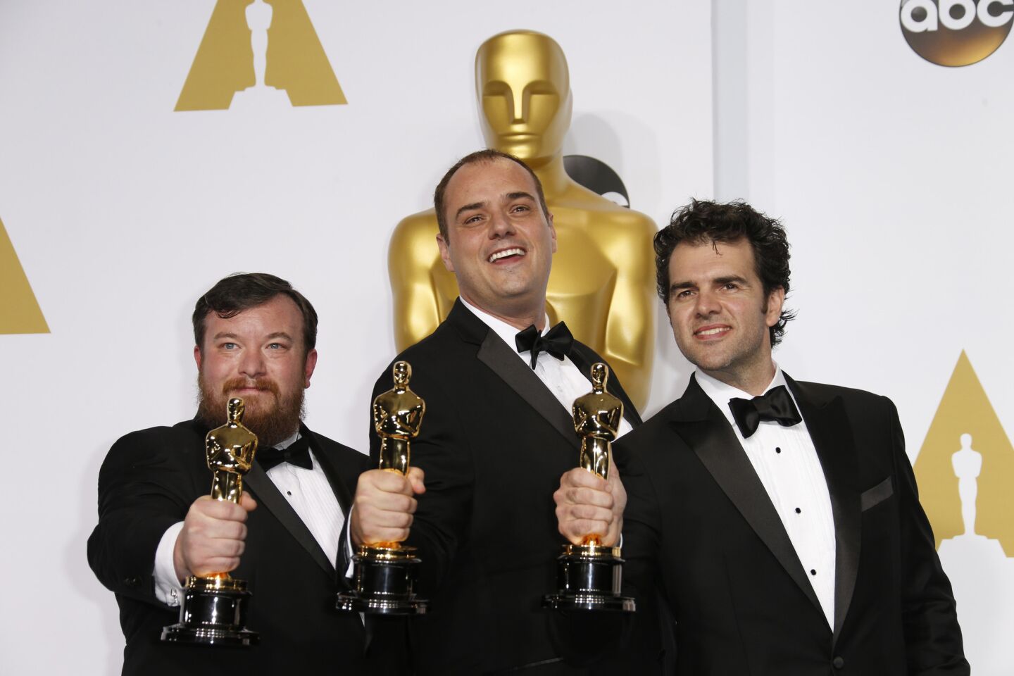 Oscars 2015 winners' room | 'Whiplash' sound mixing team