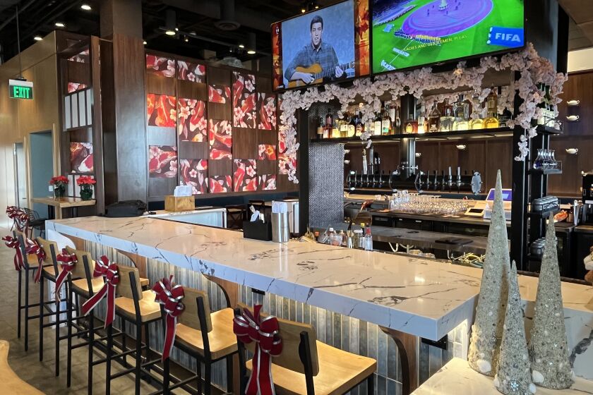 Inside the new Ayu Sushi in the Village at Pacific Highlands Ranch.